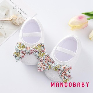 Mgg-baby Girls Giày Đế Bằng, Đế Mềm Nơ Dây Co Giãn Chống Trơn Trượt Trong Nhà Ngoài Trời Cho Bé Tập Đi