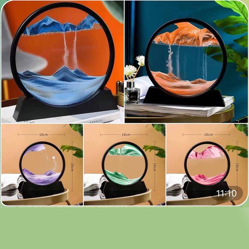 Tranh Cát Chảy Lún Chuyển Động 3D Để Bàn - Decor - Chất Liệu Thuỷ Tinh - Chính Hãng HD Design