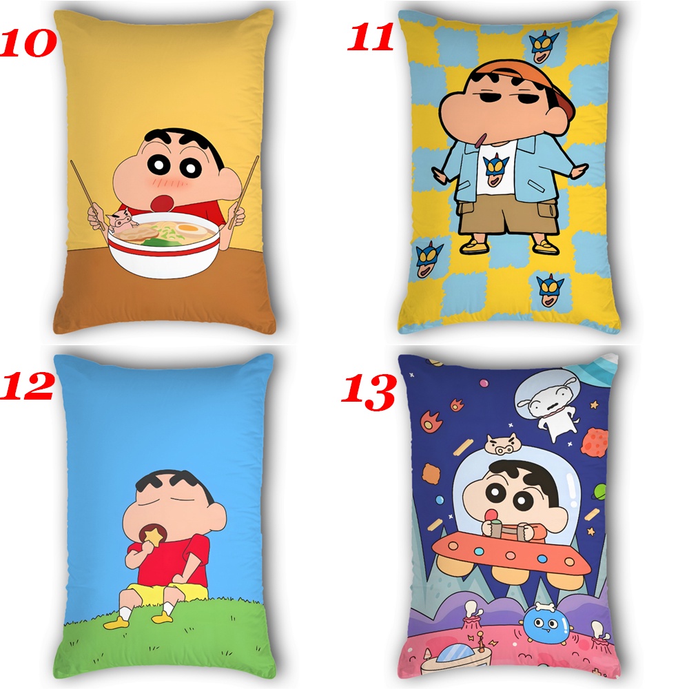Vỏ Gối Hình Chữ Nhật In Hoạt Hình Cậu Bé Bút Chì Shin-chan Trang Trí Nhà Cửa