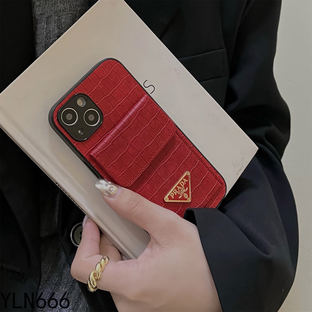 Dành Cho iPhone 11 11Pro Max 12 12Pro Max 13 13Pro Max 13mini 12mini Sang Trọng Với Gói Thẻ Da Full Cover Vỏ Điện Thoại Cổ Điển Thiết Kế Độc Đáo Bảo Vệ Vỏ Điện Thoại