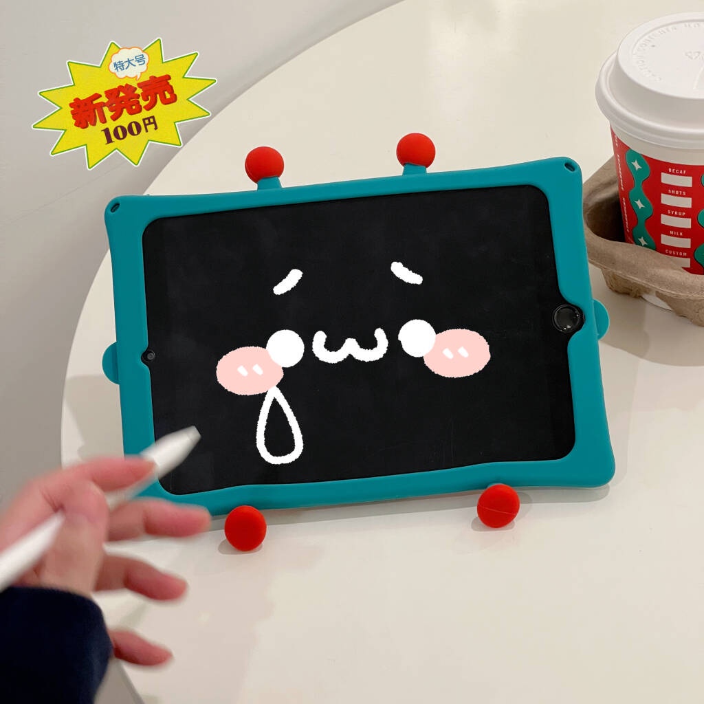 Vỏ Robot Họa Tiết Silicon Tương Thích Với Mini 1 2 3 4 5 6 IPad 7 8 9 10th Air11 Air2 Air3 Air4 Air5 10.9 "Pro9.7 Pro10.5 10.2" Pro11 2024 A16 Chân Đế
