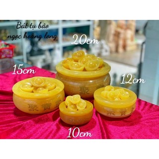 Bát Tụ Bảo Ngọc Hoàng Long kèm 10 nén vàng đồ thờ cúng vật phẩm phong thuỷ tài lộc