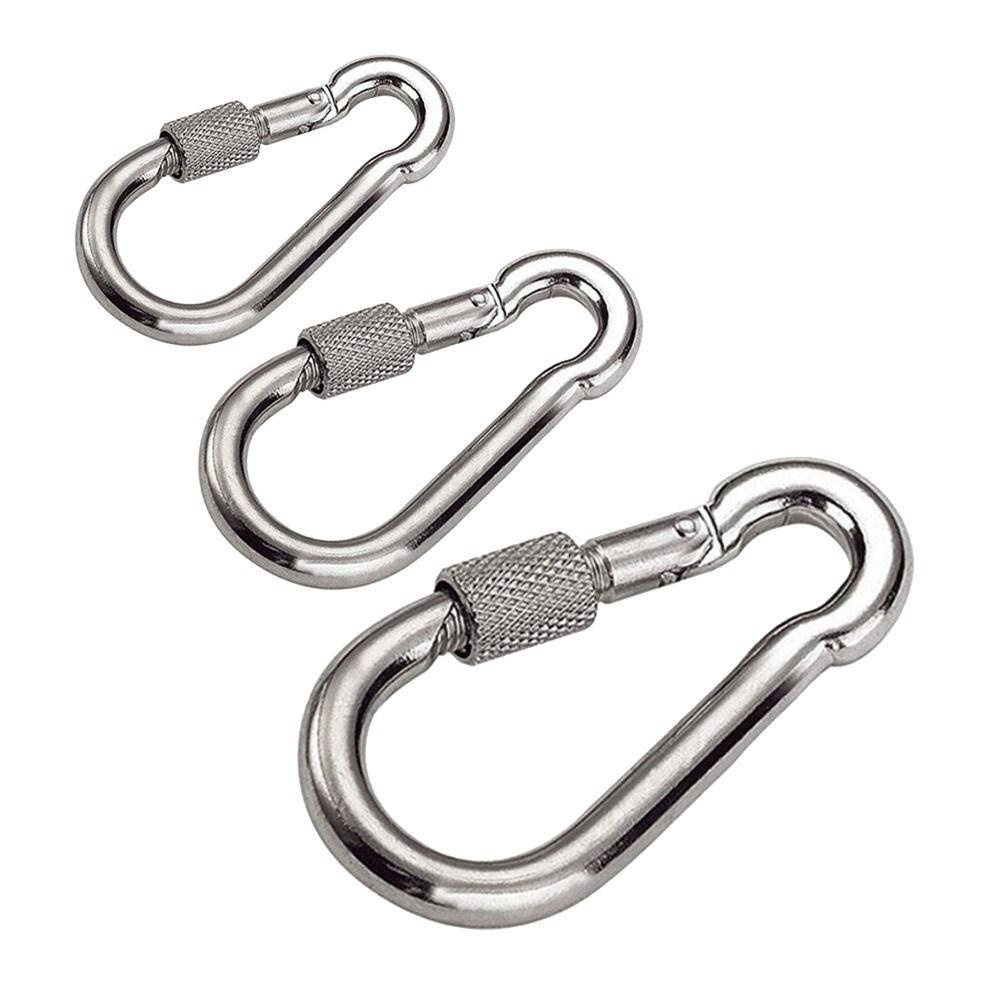 CARABINER Móc An Toàn Khóa Lò Xo Liên Kết Nhanh Thép Không Gỉ 304 M4~M12 Thiết Bị Leo Núi Ngoài Trời