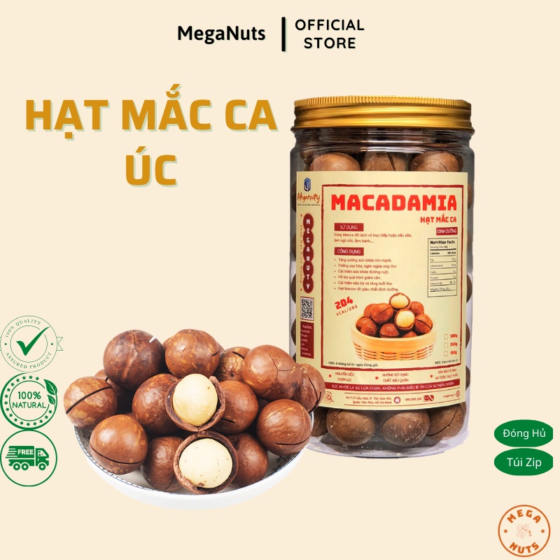 Hạt Macca Úc Nhập Khẩu Nứt Vỏ Sấy Lạnh