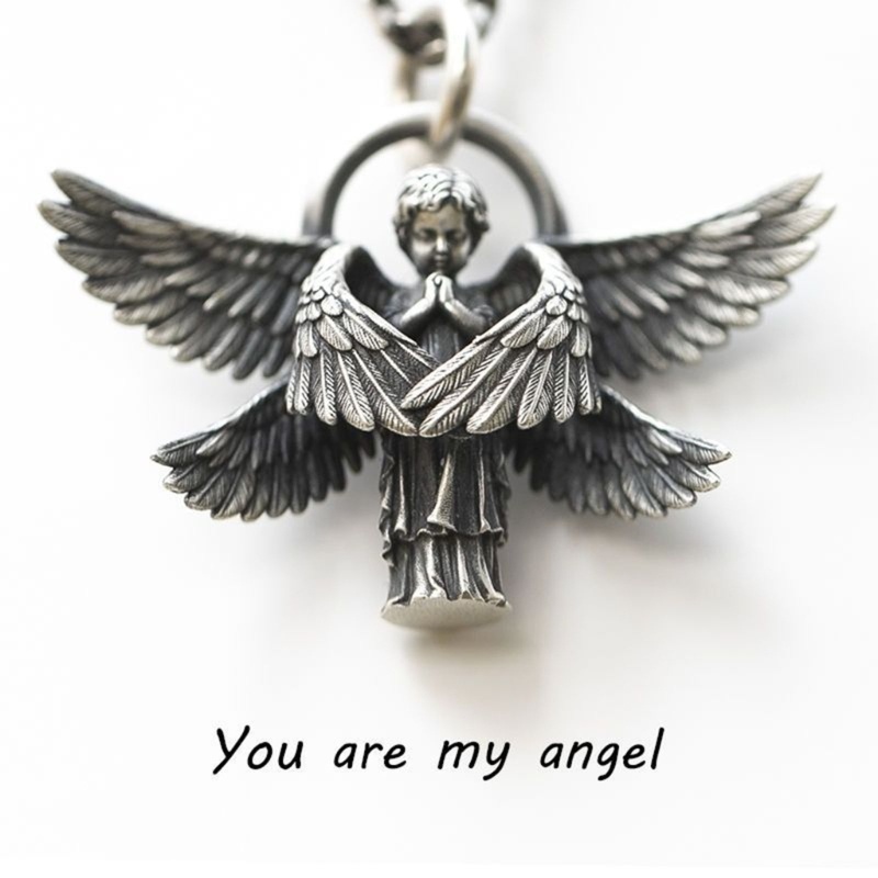 Jenniferab Nổ Seraphim Vòng Cổ Châu Âu Mỹ Cánh Thiên Thần Mặt Dây Chuyền Vòng Cổ