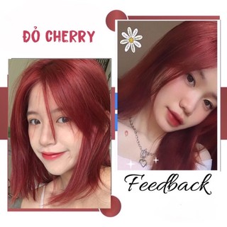 Thuốc Nhuộm Tóc Màu Đỏ Cherry, Đỏ Dâu, Tặng Kèm Oxy Trợ Dưỡng Và Găng Tay - Khanh.Color