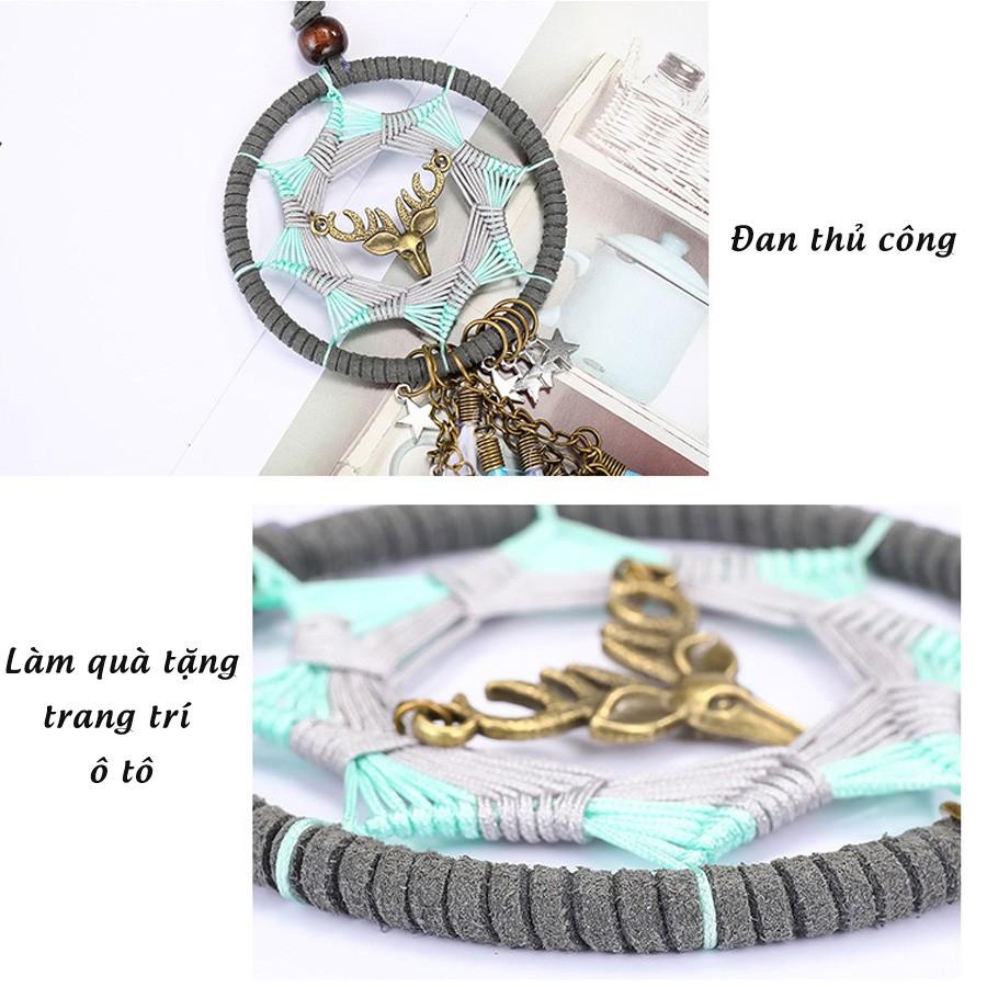Dây Treo Trang Trí Gương Chiếu Hậu Oto Dreamcatcher Lông Vũ Handmade Sang Trọng