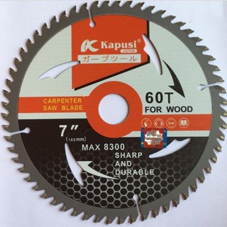 Lưỡi cưa đĩa cắt gỗ KAPUSI Nhật Bản đường kính 110-180mm, số răng 30-60, hợp kim, Bh 12 thángKouritsu Official Store