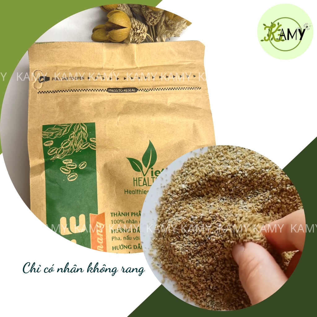 Cà phê VIETHEALTHY chỉ có nhân không rang nhiều dưỡng chất thải độc đại tràng enema thụt tháo túi 1kg (Gerson)