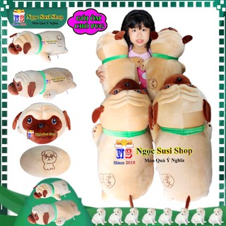 GẤU BÔNG CHÓ PUG SIÊU MỊN KHỔNG LỒ ÔM NGỦ QUÀ TẶNG - GỐI ÔM HÌNH CHÓ PUG [CAO CẤP] - NGỌC SUSI