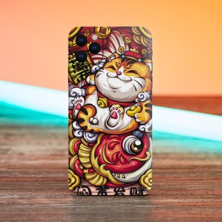 Tấm dán Skin Mặt Sau Mèo Thần Tài M08 FULL VIỀN Dành Cho 14prm,13prm , 12prm , 11prm , ip11 , ip12 , ip13 - FukiShop