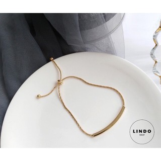 Vòng tay nữ Gold có dây rút điều chỉnh kích thước LINDO