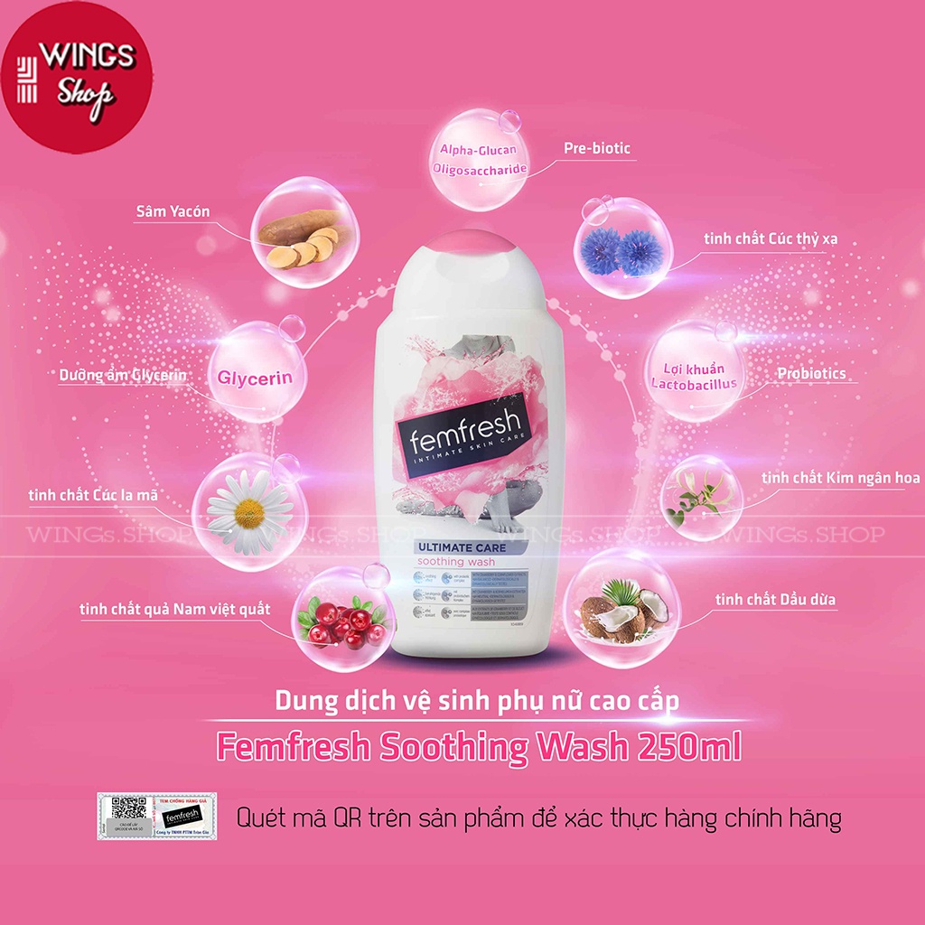 Dung dịch vệ sinh phụ nữ hàng ngày, thơm mát Femfresh Daily Intimate Wash 250ml