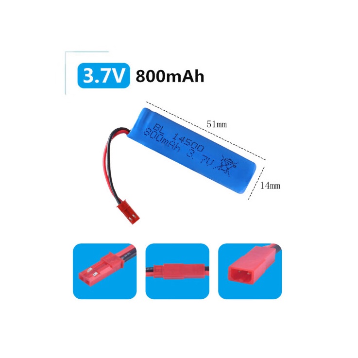 [Hỏa Tốc] Pin Sạc 14500 3.7v 800mah JST Xả 10c Đồ Chơi Xe Điều Khiển ...