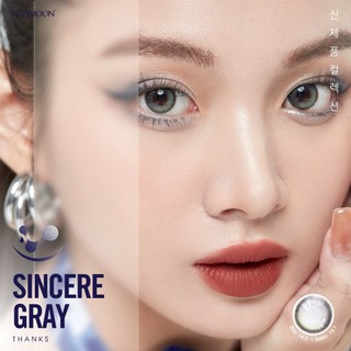 Kính áp tròng VIVIMOON LENS cận khóa ẩm màu xám xanh Sincere Gray Moisture hạn sử dụng 3 - 6 tháng