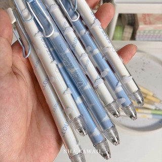 Set bút gel bấm mực đen các loại Umei, Mura siêu cute