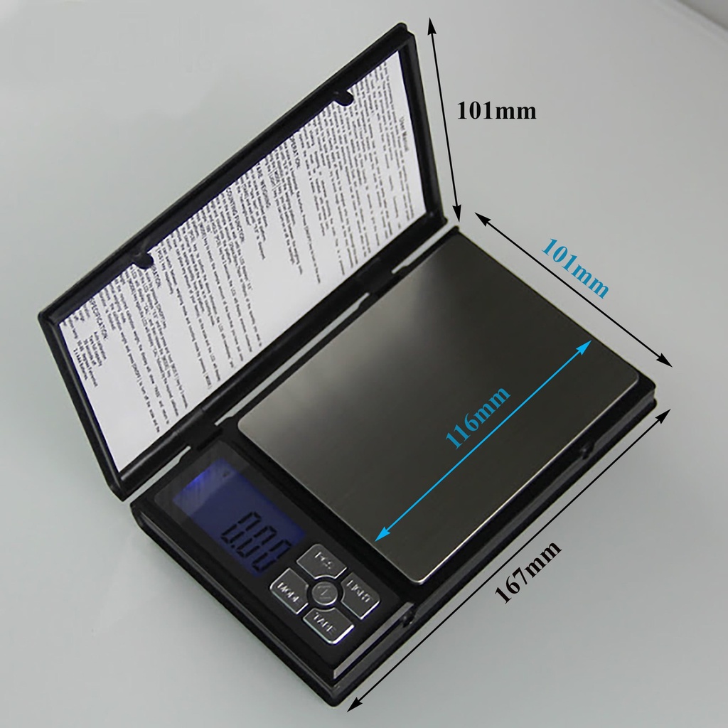 Cân Tiểu Ly Điện Tử NOTEBOOK 500g x 0,01g, Độ Chính Xác Cao