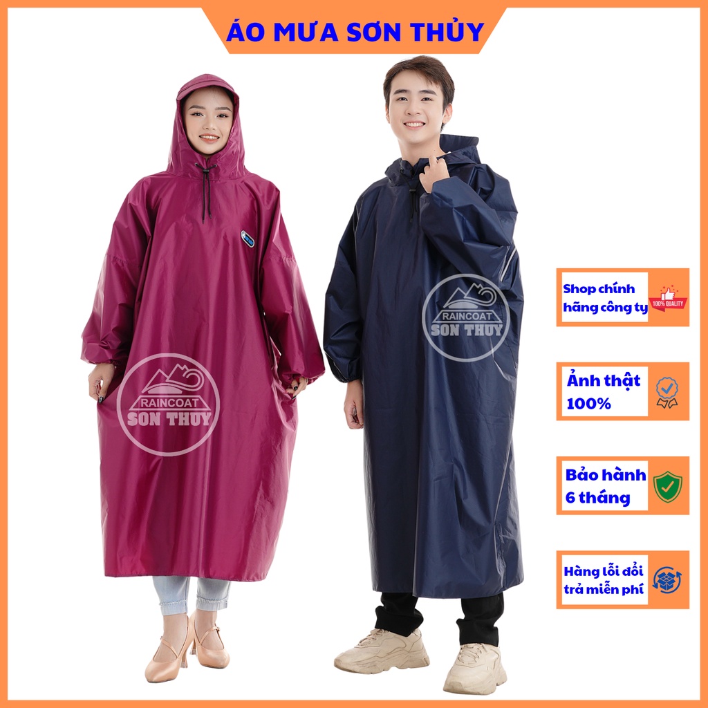 Áo mưa bít kín Sơn Thủy - áo mưa có tay vải dù vân tổ ong siêu nhẹ K7B ST3 | BigBuy360 - bigbuy360.vn