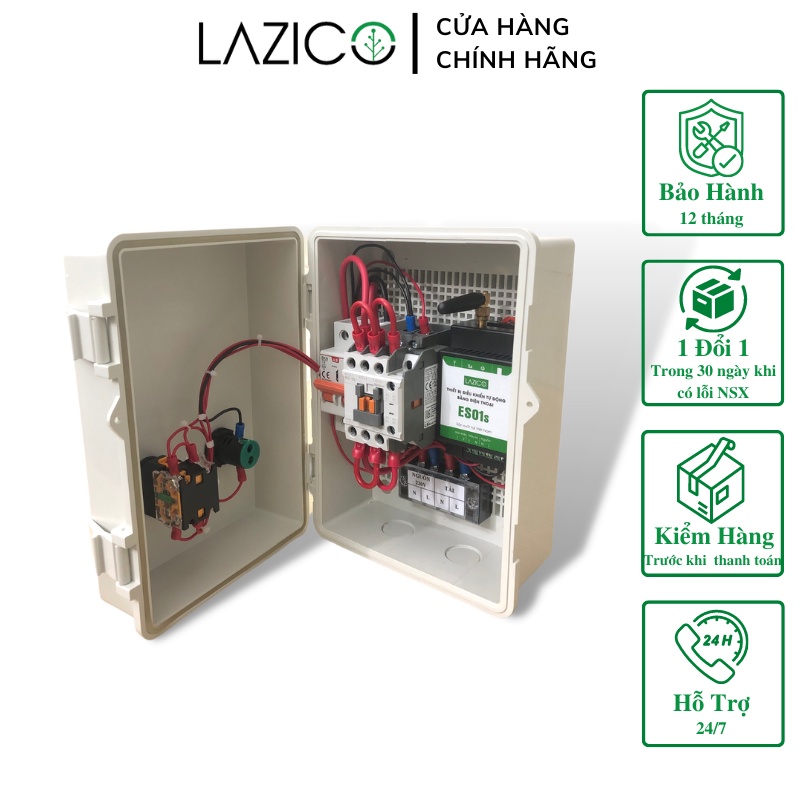 [Mã BMLTA35 giảm đến 35K đơn 99K] Tủ điều khiển từ xa 220V cho máy bơm qua điện thoại công suất 3hp-10hp LAZICO LZ1B