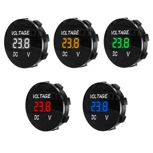 Vôn Kế Kỹ Thuật Số DC 12V 24V Chống Thấm Nước Có Đèn Báo Hiệu Dành Cho Xe Hơi / Xe Máy