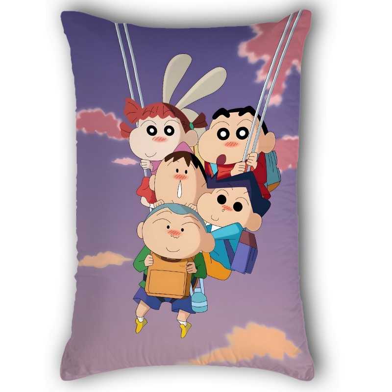 Vỏ Gối Hình Chữ Nhật In Hoạt Hình Cậu Bé Bút Chì Shin-chan Trang Trí Nhà Cửa