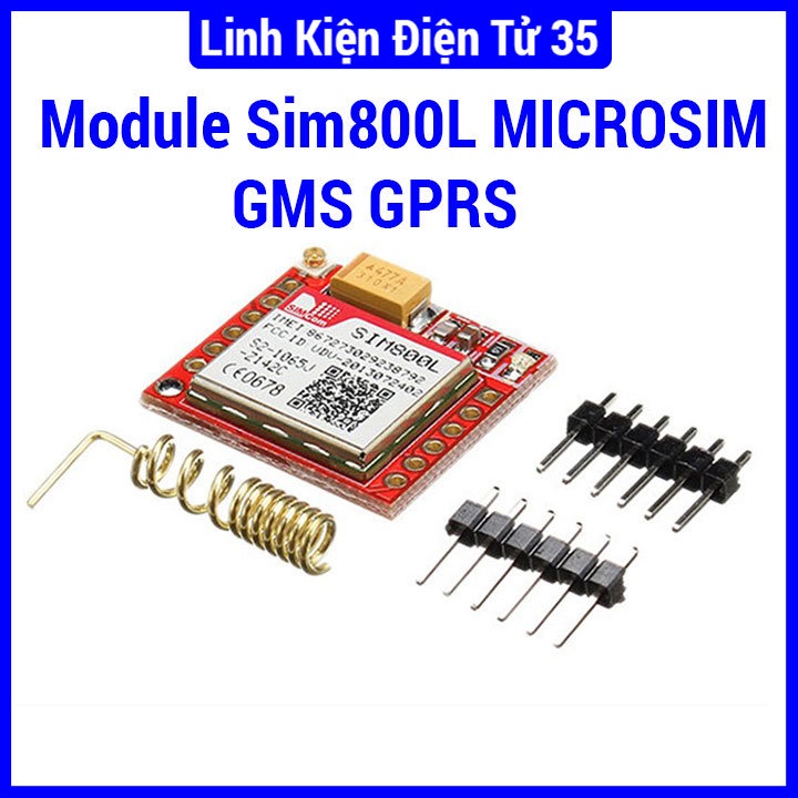 Linh kiện Module sim 800L MICROSIM GMS GPRS nguồn cấp 3V8-4V2 hỗ trợ 4 ...