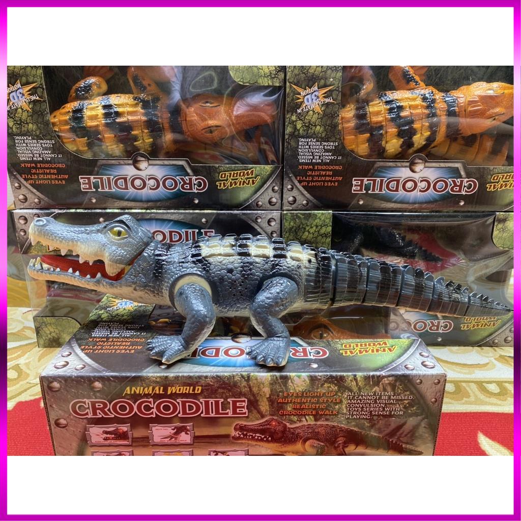 Đồ chơi cá sấu chạy pin có âm thanh ánh sáng-tặng kèm 3 pin | Shopee ...