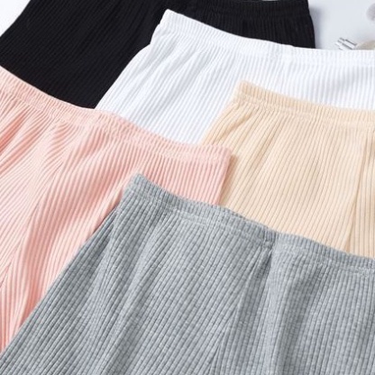 Quần váy cotton, Quần váy đùi chất cotton gân tăm