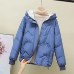 Áo khoác có đệm xuống nữ Phong cách Hồng Kông Áo khoác đệm rộng Phong cách mới Mùa đông Phiên bản Hàn Quốc Áo khoác đệm ngắn dày — ảnh 6