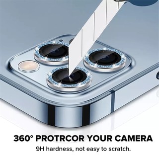 Bảo Vệ Camera Cho iPhone 16 Pro Max 11 12 13 14 15 Pro Max 15 Plus Ống Kính Cường Lực Trên Kim Loại Vòng Bảo Vệ Phim