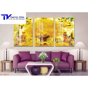Bộ 3 Tranh Cây Tiền Treo Tường Ngày Tết 2023 ( bộ 3 tấm )