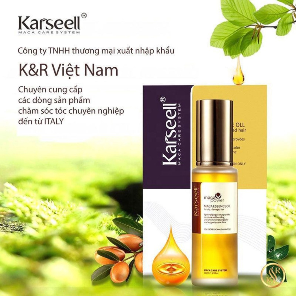 Dầu dưỡng tóc Karseell Maca Essence Oil – 50ml dưỡng ẩm giúp tóc luôn mềm mại