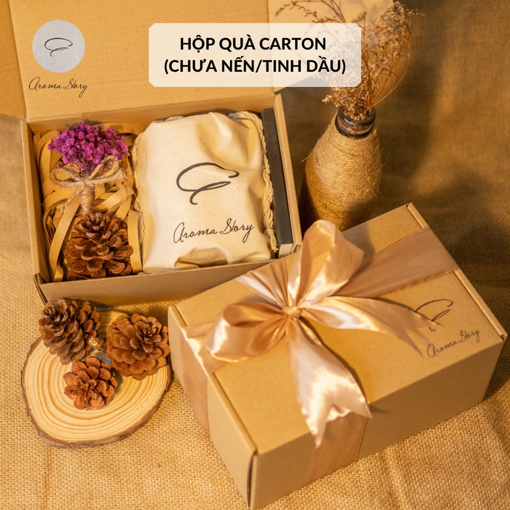 Hộp Quà Dùng Để Đựng Nến Thơm/ Tinh Dầu Aroma Story (CHƯA GỒM NẾN VÀ
