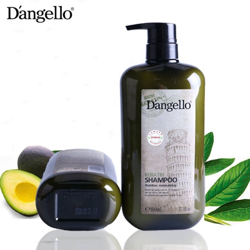Dầu gội DANGELLO COLLAGEN 500ml - 800ml hỗ trợ giúp giảm rụng tóc, giảm gàu, giảm dầu, mềm mượt