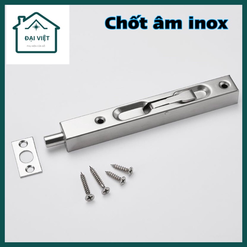 Chốt inox dạng bật, chốt âm cửa gỗ nhiều kích thước có kèm ốc vít ...