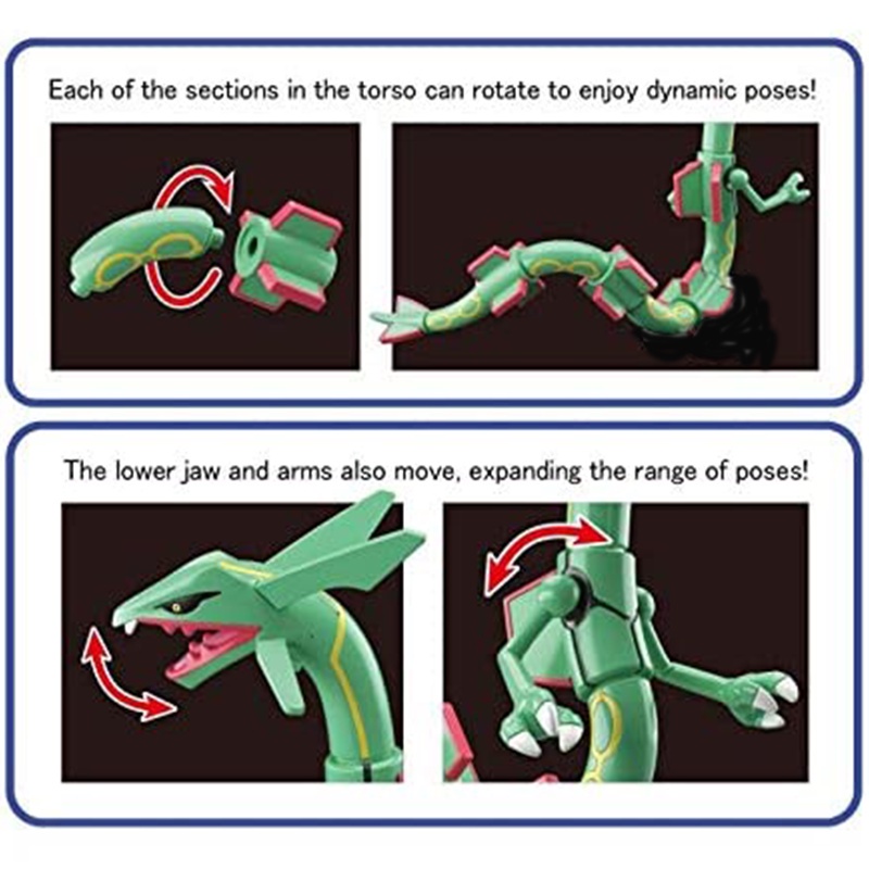 Mô Hình Xoay Đồ Chơi Sáng Bóng Rayquaza Zygarde Arceus Bộ Sưu Tập Búp Bê Các Bức Tượng Nhỏ Quà Tặng