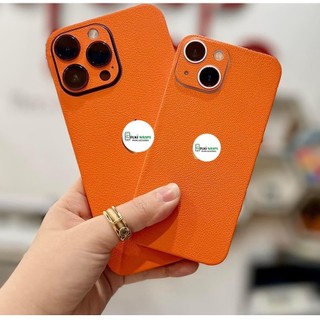 Miếng dán skin Full Viền Vân Da Màu Cam Dành cho 17 pro max 16 pro max 15 pro max 14 pro max 12 pro max 13 pro max