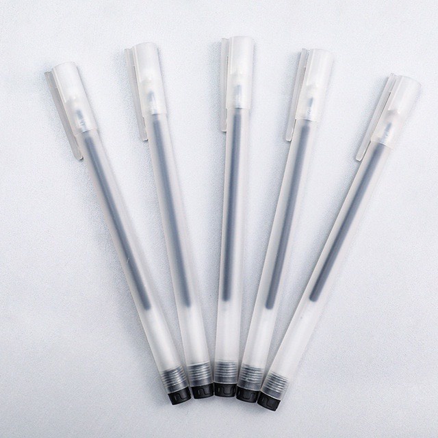 [Tặng kèm túi vải] Combo 20-50-100 Bút đen gel nhám xanh đỏ đen nhanh khô, giúp tránh tình trạng lem mực khi sử dụng