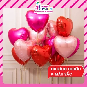 Bóng bay trái tim trang trí sinh nhật, trang trí tiệc, valentine ĐỦ SIZE tại Happy party