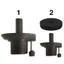 ICUCKO Cymbal Đứng Giá Đỡ Cao Su Đen Cymbal Đứng Chân Đế Điều Chỉnh Các Bộ Phận Cố Định Giá Đỡ Nhựa