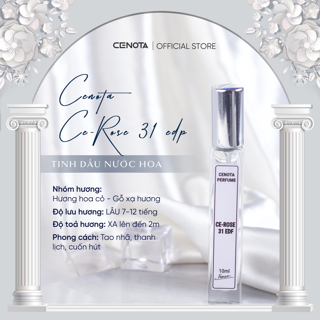Ảnh Nước Hoa Chiết Cenota - Rose 31 EDP Tao Nhã, Thanh Lịch, Cuốn Hút 10ml - Dạng xịt tiện lợi 1