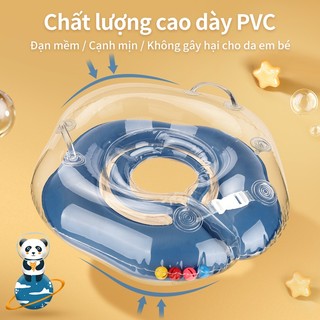Phao Bơi Cho Bé 0-10 Tháng, Vòng Bơi Đeo Cổ Chống Lật, Thiết Kế Thoáng Khí An Toàn Cho Trẻ Sơ Sinh