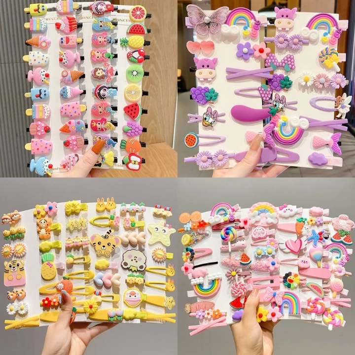 2023 Cute Bé tóc màu nhỏ bé bé tóc cô gái mini tóc kẹp Bộ Kẹp Dễ Thương Thời Trang Phong Cách Hàn Quốc Cho Bé set kẹp tóc mái kẹp tóc cute kẹp tóc min – 5