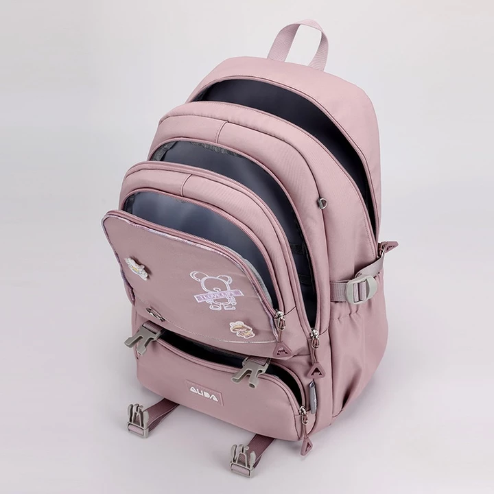 Women's Korean-Style Backpack – Water-Resistant, for Travel, Beige – 2