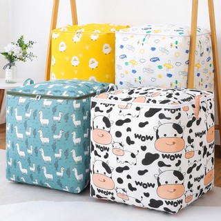 [CÓ NẮP ĐẬY] Hộp Vải Đựng Quần Áo Họa Tiết Cute Thùng,  Hộp Lưu Trữ Đồ Đa Năng Chất Liệu Vải Không Dệt Bền Bỉ Có Nắp Đậy