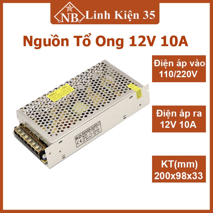Nguồn tổ ong 12V 10A vào 110-220VAC ra 12V công suất 120W | Shopee Việt Nam