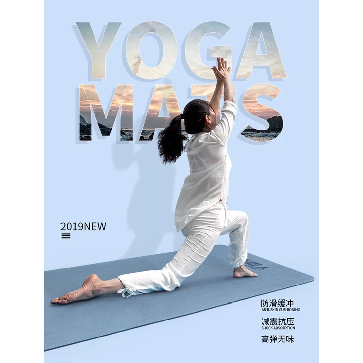 Thảm yoga/thảm yoga dày 8mm thảm yoga dày hơn thiết bị thể thao hỗ trợ Yoga chất liệu thảm yoga Yoga kéo dài độ dày cho – 4
