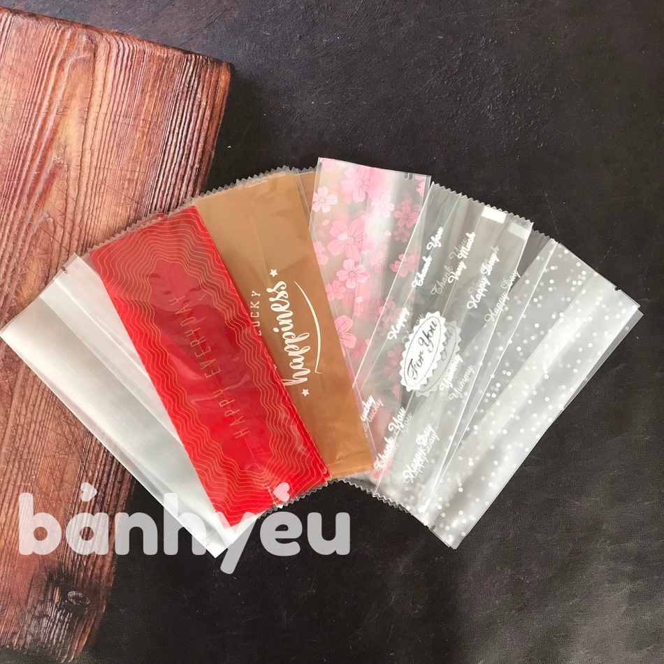 Lốc 100 Túi Đựng Bánh Thuyền Hạt, Thanh gạo lứt chà bông rong biển (BGTC)