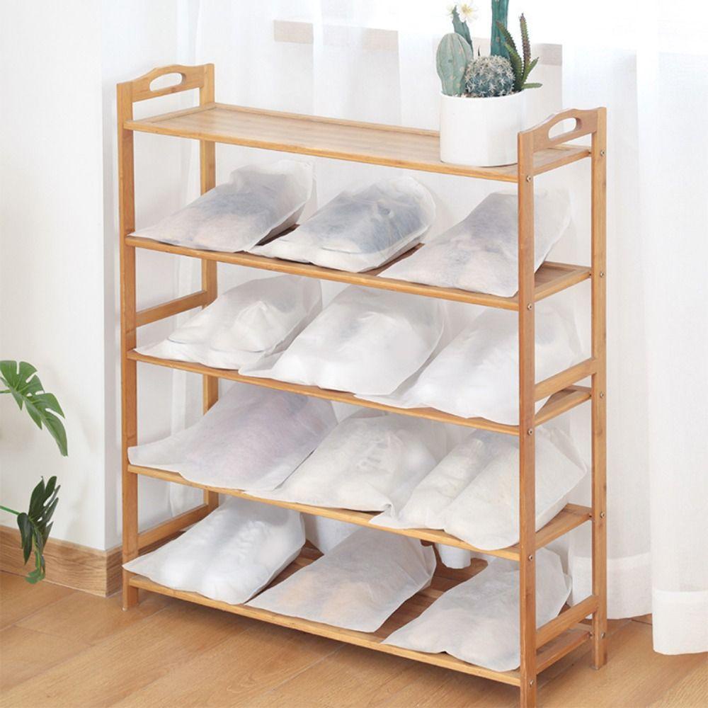CHEESELY 10 / 30 Chiếc Vỏ Bụi Giày, Túi Đựng Du Lịch Chống Bụi, Túi Đựng Giày Gia Đình Dây Rút Có Thể Bảo Vệ