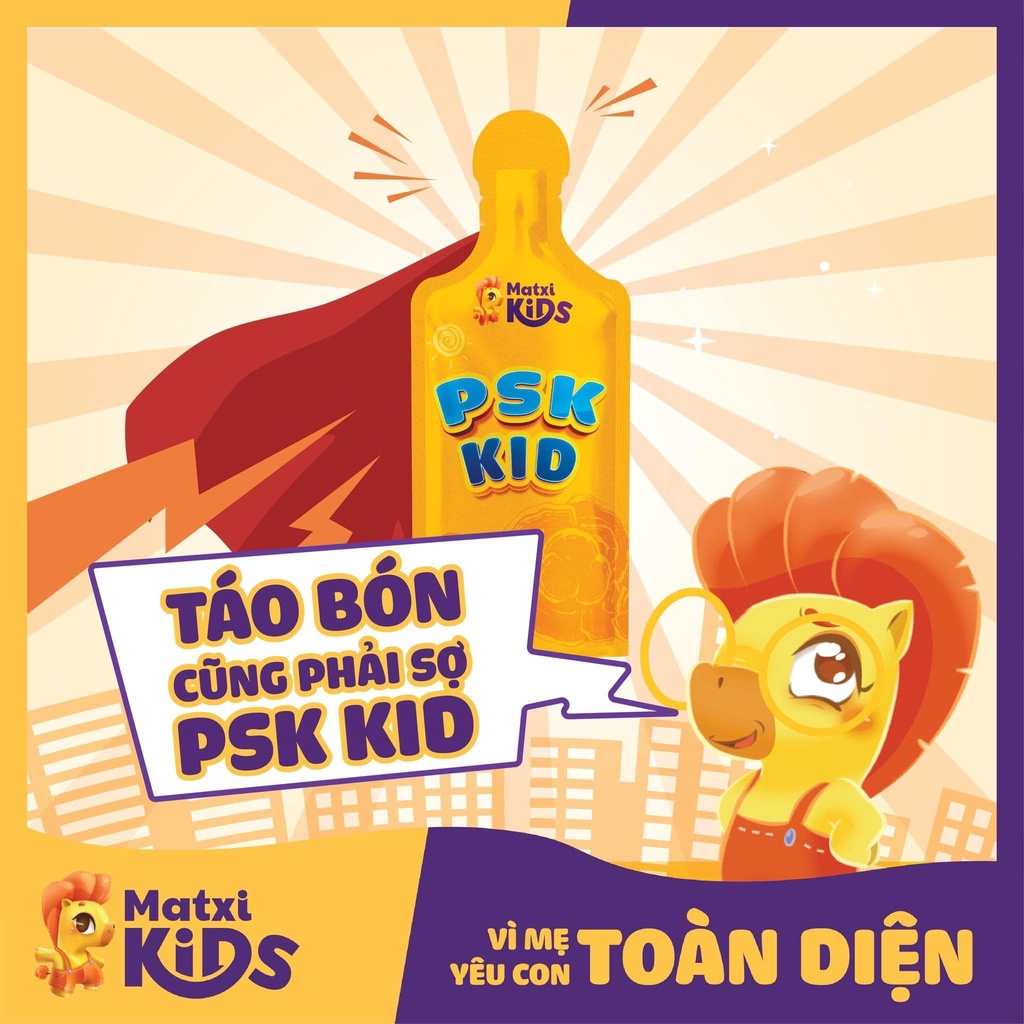 (Đã bán 103) SIRO TRẺ EM ĂN NGON PSK KID, HỘP 30 GÓI, CHÍNH HÃNG, DATE MỚI